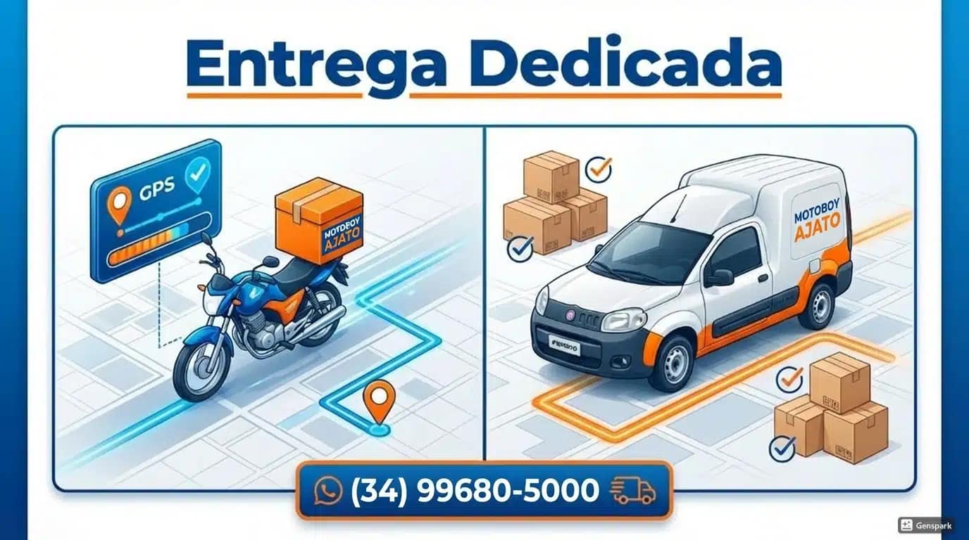 Veículo pronto para buscar encomenda em Uberlândia